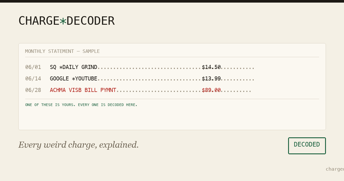 Receipt decoder: what will a purchase look like on my statement?